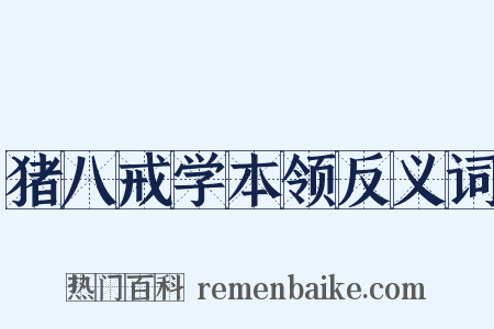 猪八戒学本领反义词是什么意思的图片